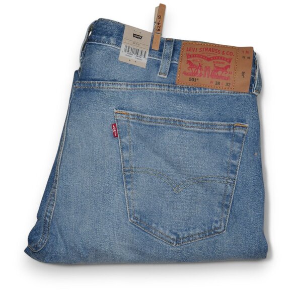 Levis 501 Original Fit Straight Leg Button Fly Denim Jeans Men's Size 38X32 NEW! - Picture 1 of 11
